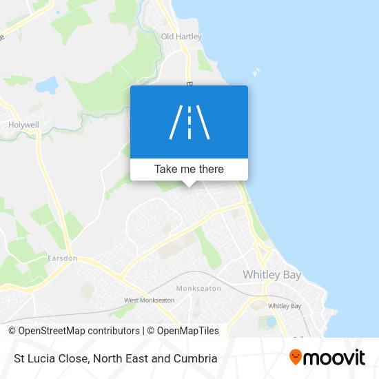 St Lucia Close map