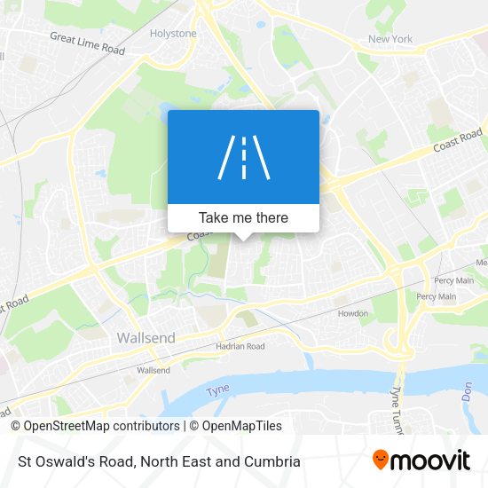St Oswald's Road map