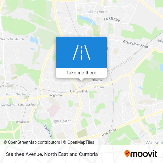 Staithes Avenue map