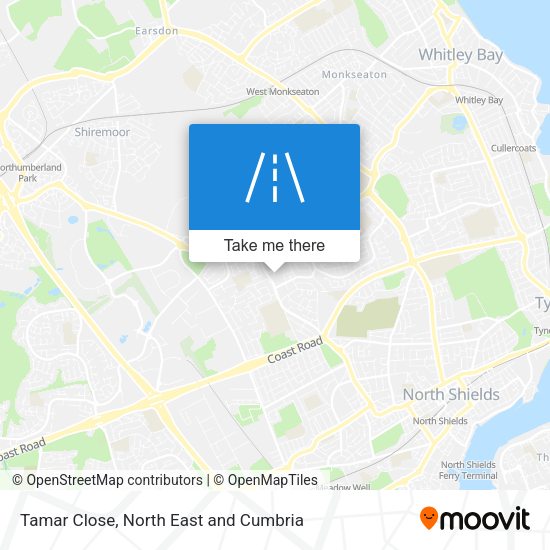 Tamar Close map