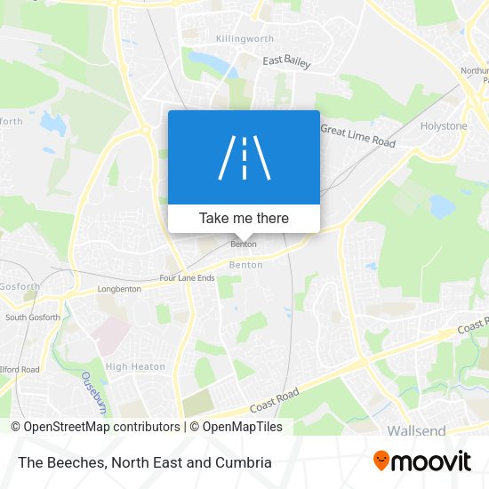 The Beeches map