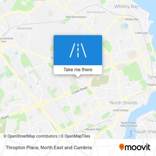 Thropton Place map