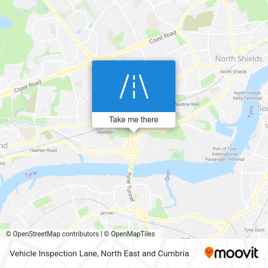 Vehicle Inspection Lane map