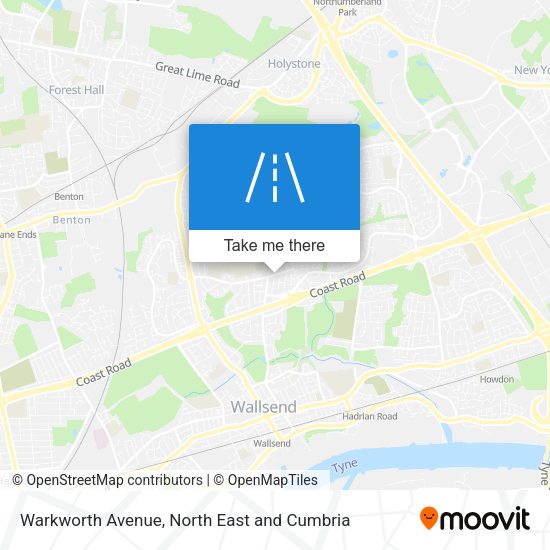 Warkworth Avenue map