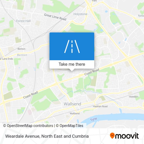 Weardale Avenue map