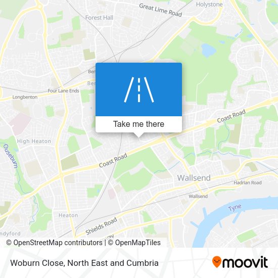 Woburn Close map