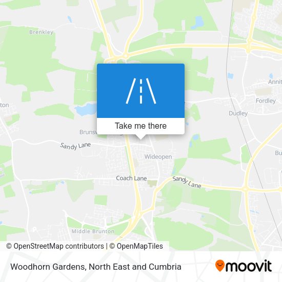Woodhorn Gardens map
