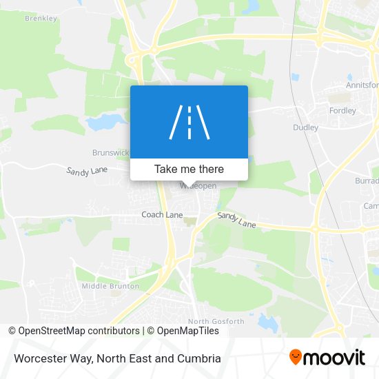 Worcester Way map