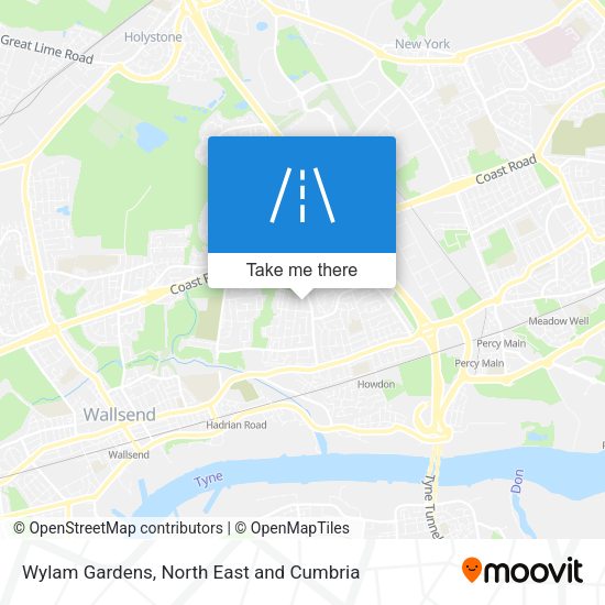 Wylam Gardens map