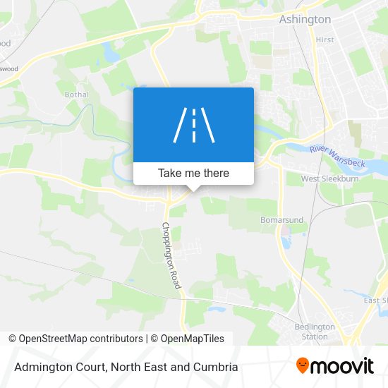 Admington Court map