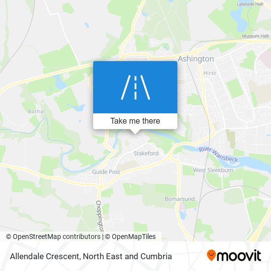Allendale Crescent map