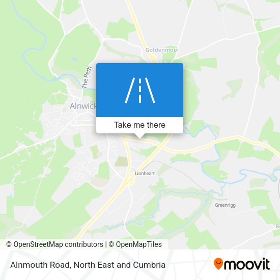 Alnmouth Road map