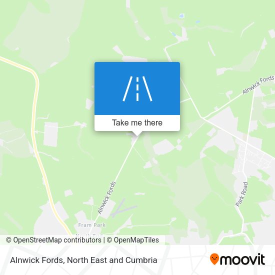 Alnwick Fords map