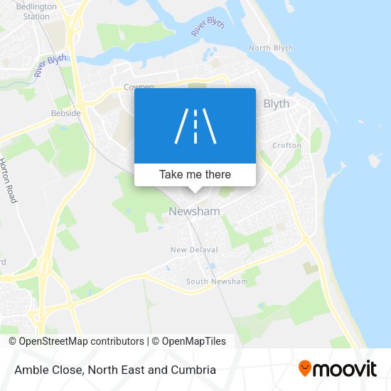 Amble Close map