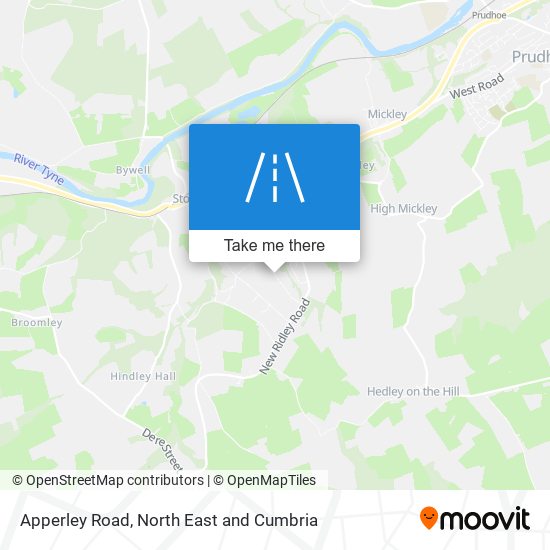 Apperley Road map