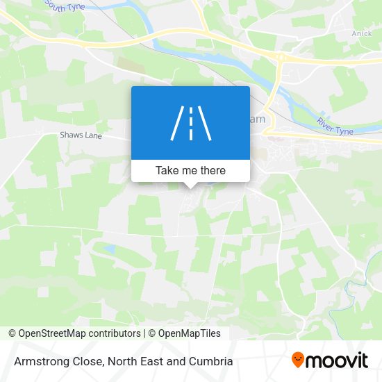 Armstrong Close map