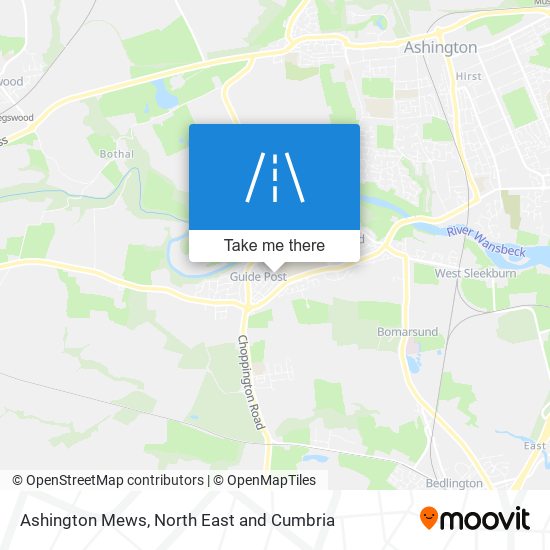 Ashington Mews map