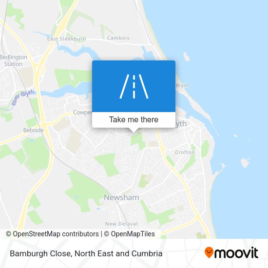 Bamburgh Close map