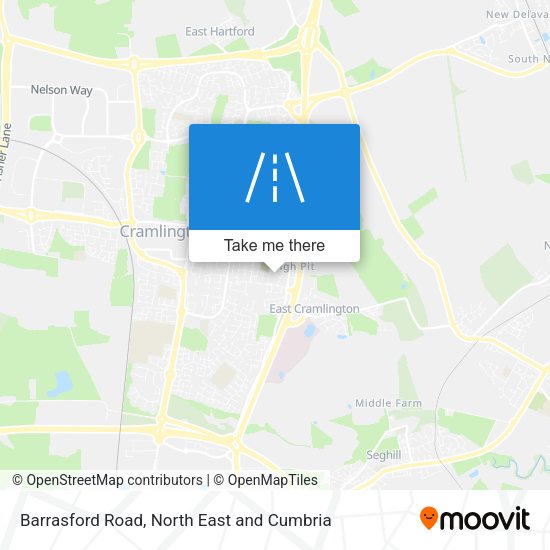 Barrasford Road map