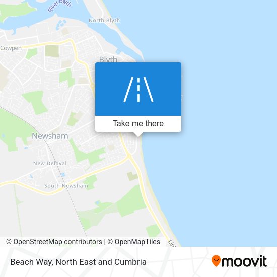 Beach Way map