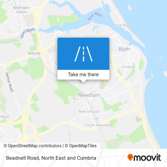 Beadnell Road map