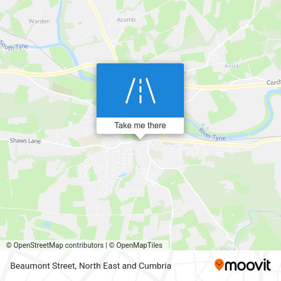 Beaumont Street map