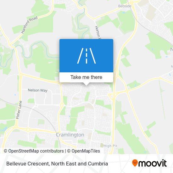 Bellevue Crescent map