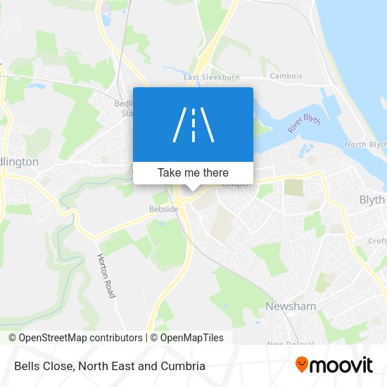 Bells Close map