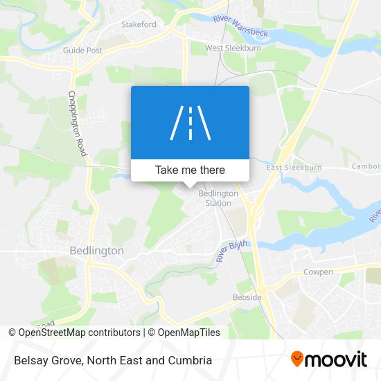 Belsay Grove map
