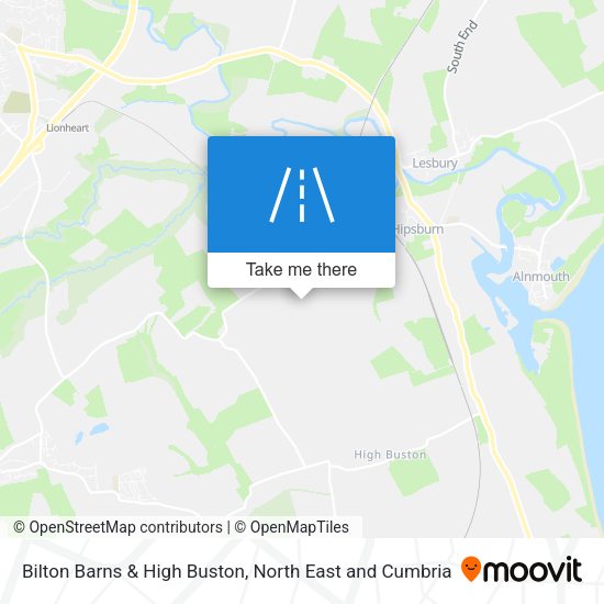 Bilton Barns & High Buston map