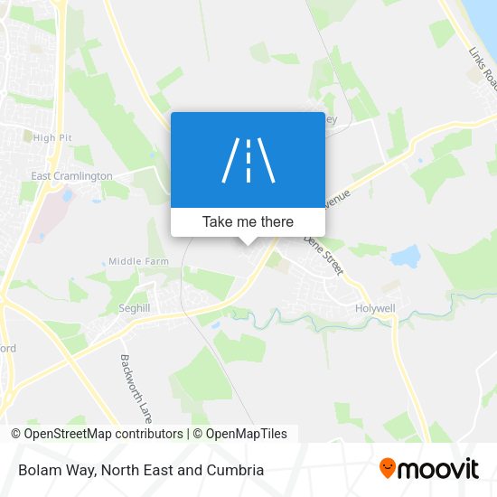 Bolam Way map