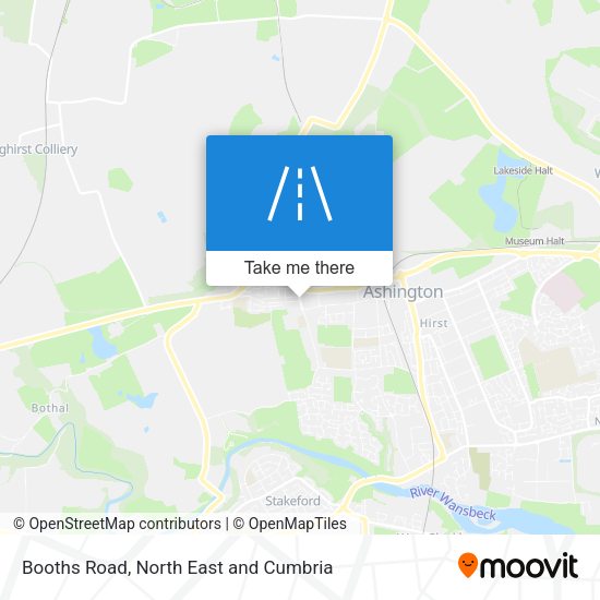 Booths Road map