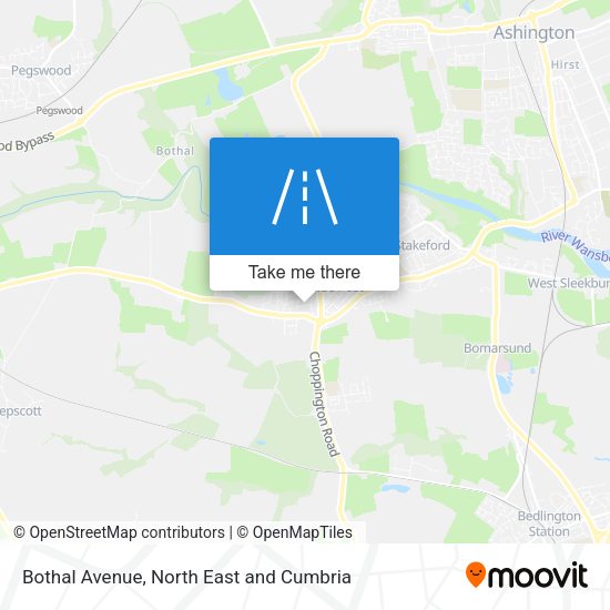 Bothal Avenue map