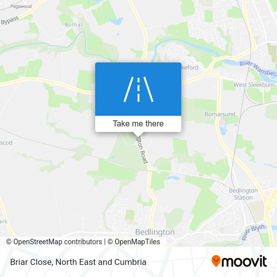 Briar Close map