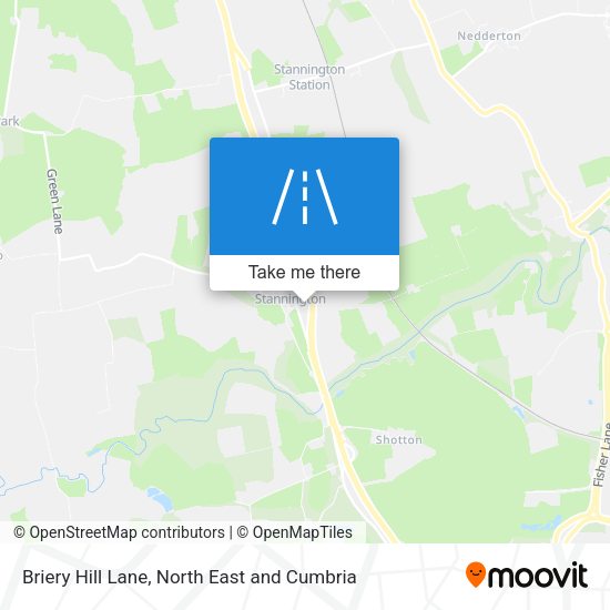 Briery Hill Lane map