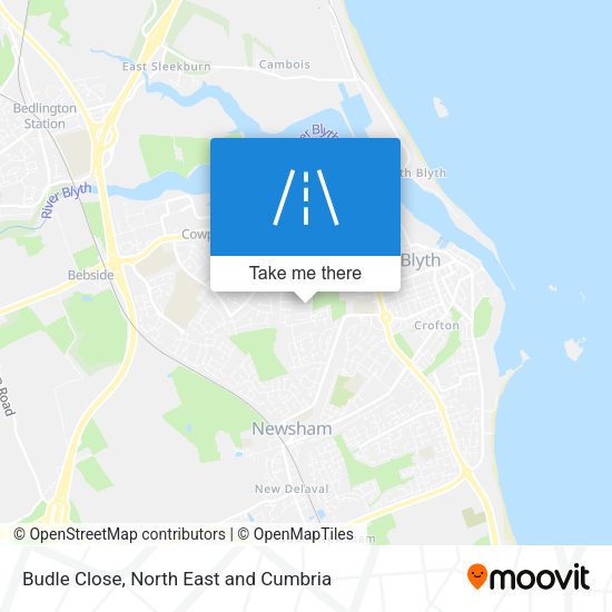 Budle Close map