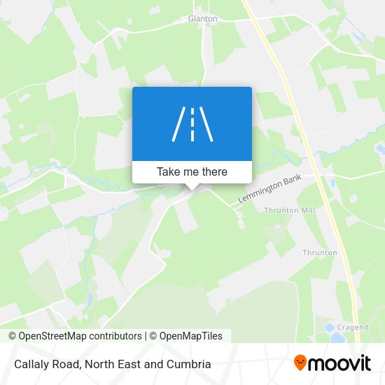 Callaly Road map
