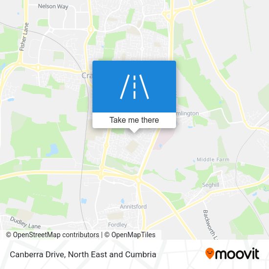 Canberra Drive map