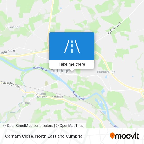 Carham Close map