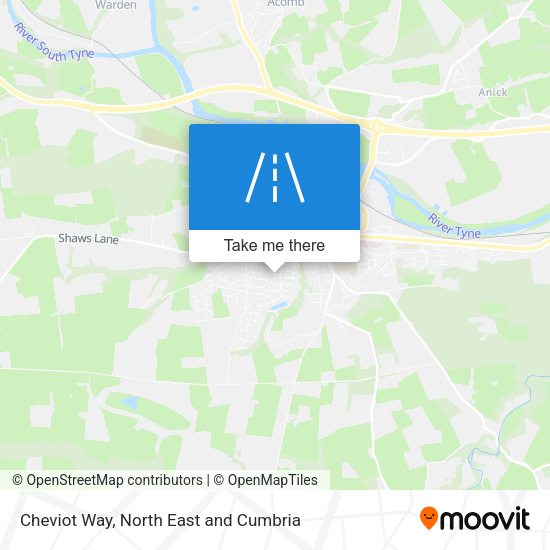 Cheviot Way map
