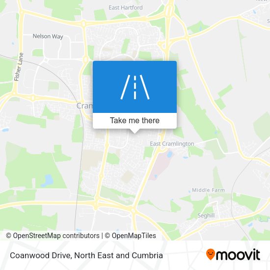 Coanwood Drive map