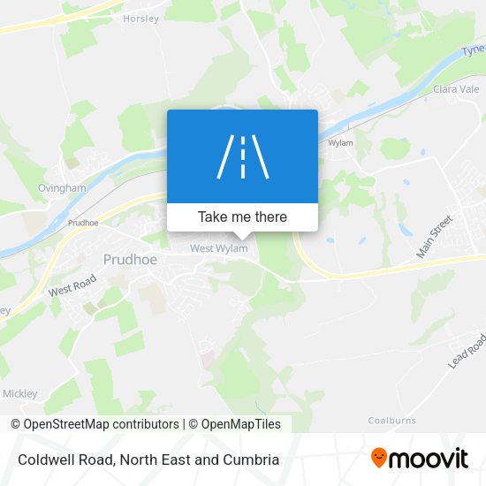 Coldwell Road map