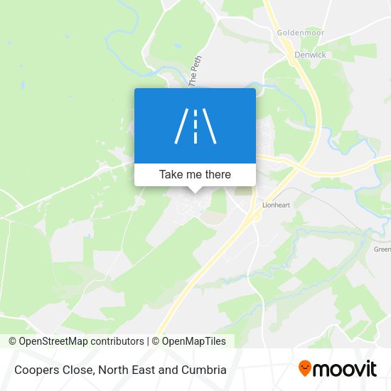 Coopers Close map