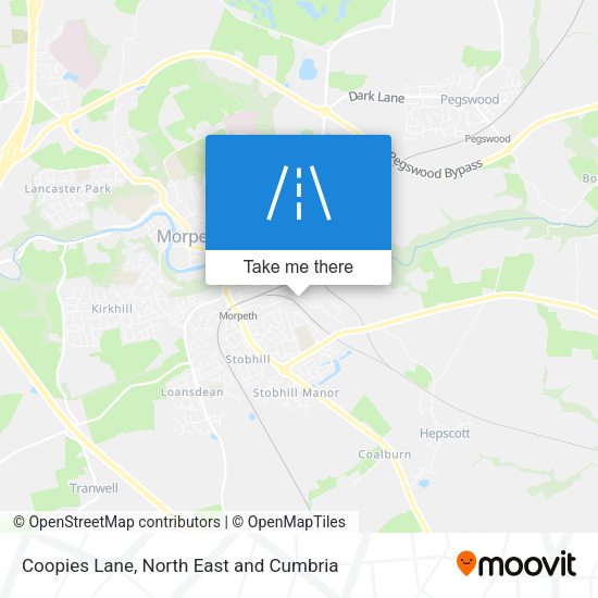 Coopies Lane map