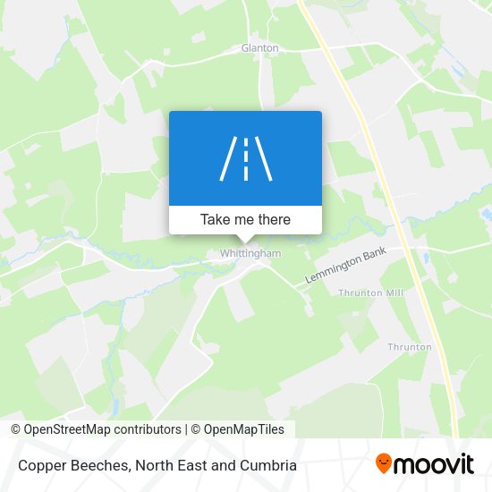 Copper Beeches map
