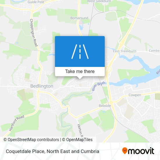 Coquetdale Place map