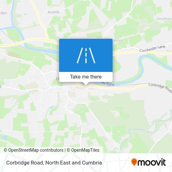 Corbridge Road map