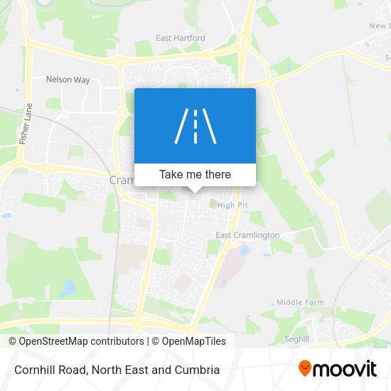 Cornhill Road map