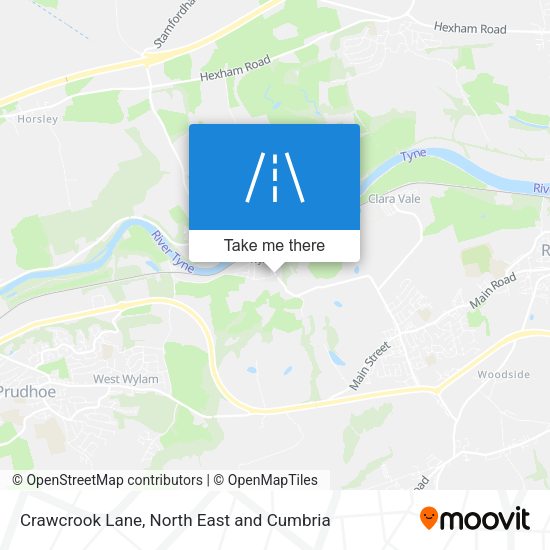 Crawcrook Lane map
