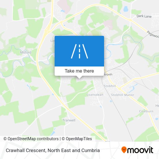 Crawhall Crescent map